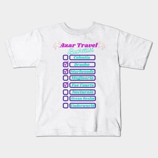 Azar Travel Bucketlist Kids T-Shirt